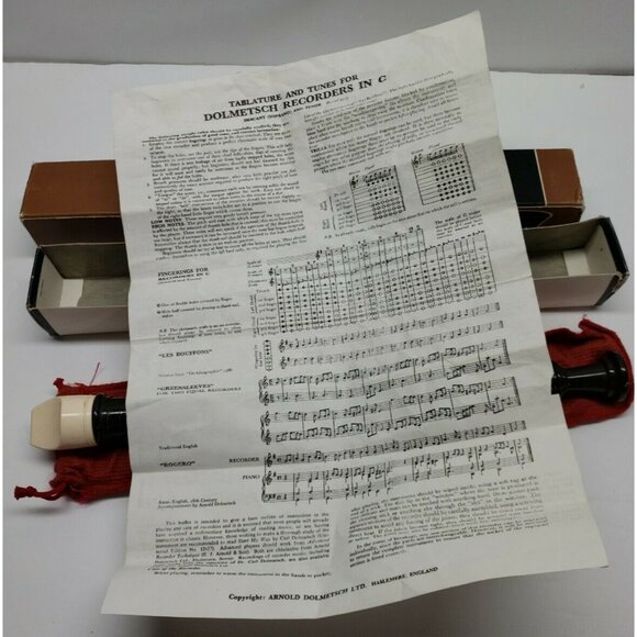 Dolmetsch Descant Recorder B.S.3499 in Original Box & Pouch Made In England - Picture 8 of 12